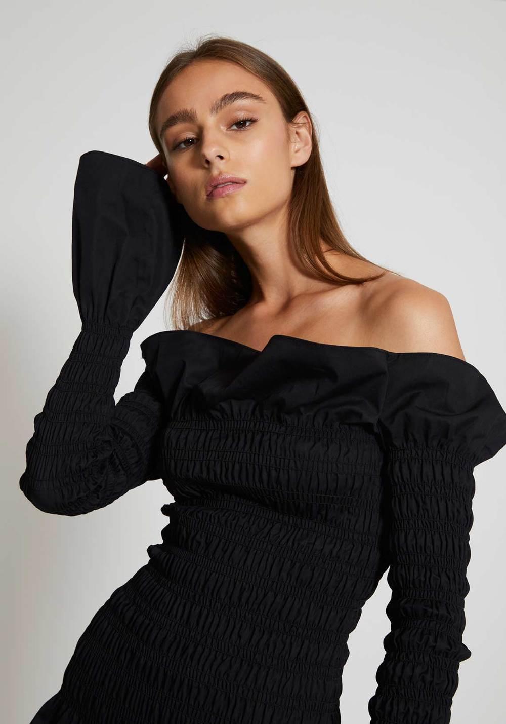 Dion Lee Shirred Mini Dress Black Size 8 photo 4