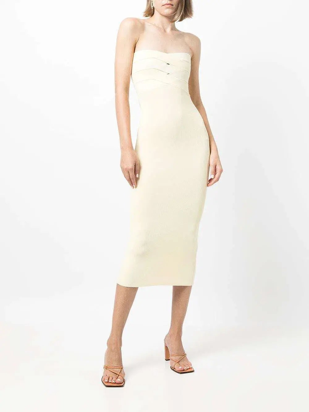 Dion Lee Interlock Bustier Midi Dress Yellow Size XS / AU 6 photo 2