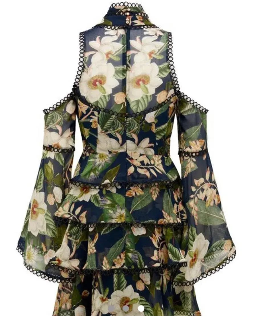 Thurley Vianna Dress Green Print Size 12 photo 2