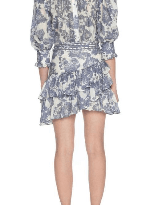 LoveShackFancy - Lorelei Ruffle Floral Mini Dress photo 4