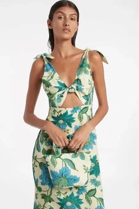 Sir the Label Alexandre Tie Midi Dress Marguerite Floral Print Size AU 8 photo 3