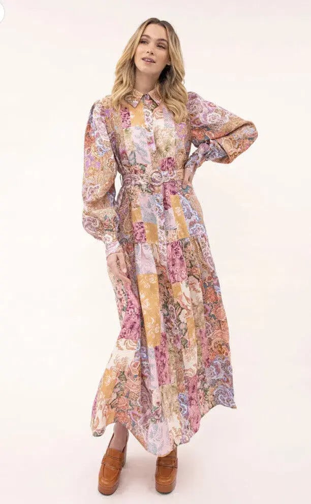 Kachel May Maxi Linen Shirt Dress photo 3