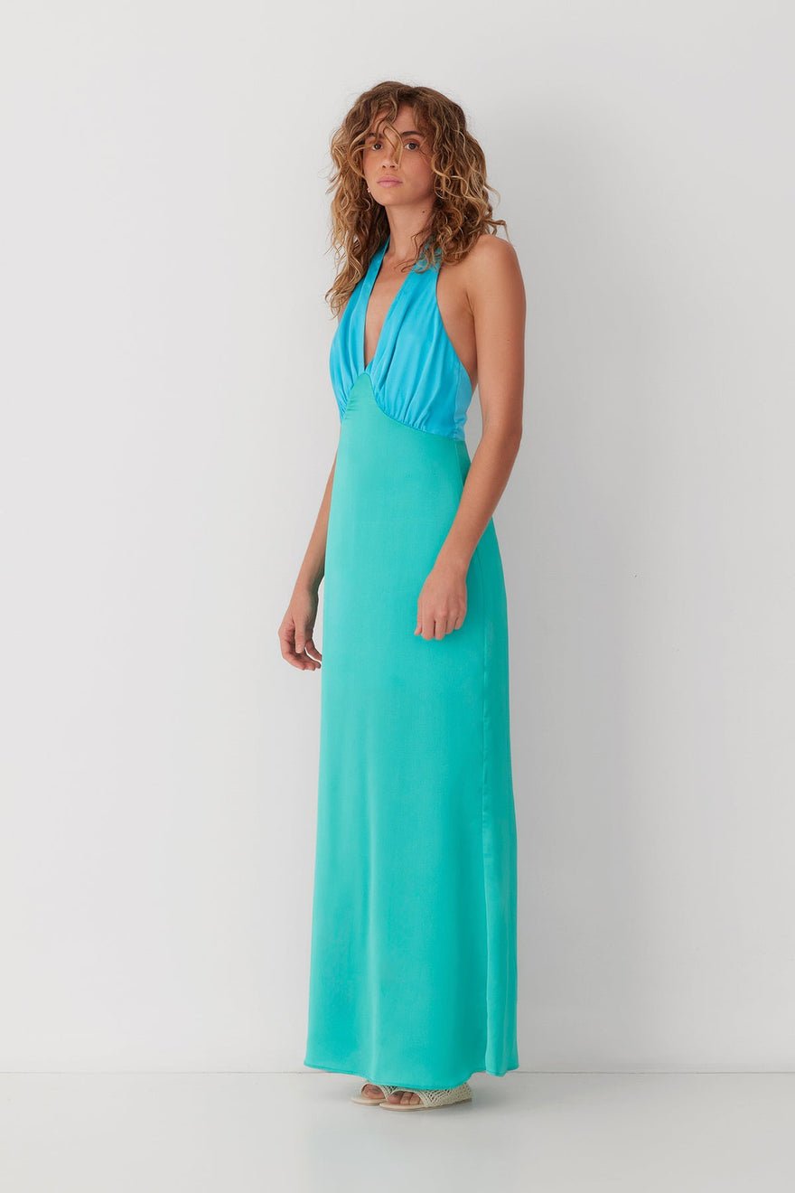The Wolf Gang Oahu Slip Dress - Aquamarine photo 3