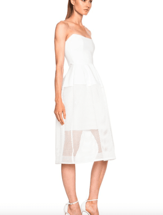 Nicholas Honeycomb Ball Dress White Size 8 photo 2
