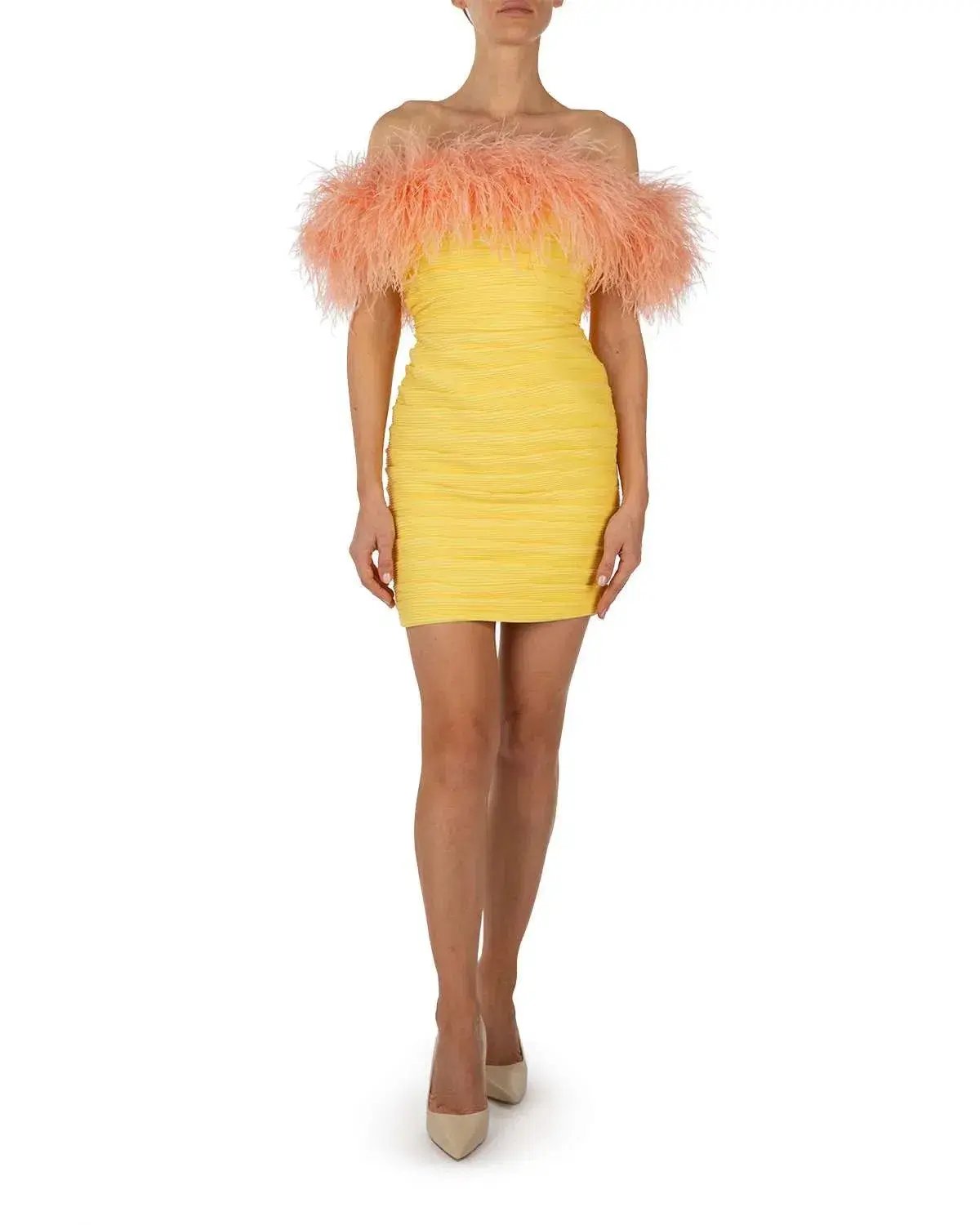 Rachel Gilbert Zion Mini Dress Lemon Size 1 / AU 8 photo 2