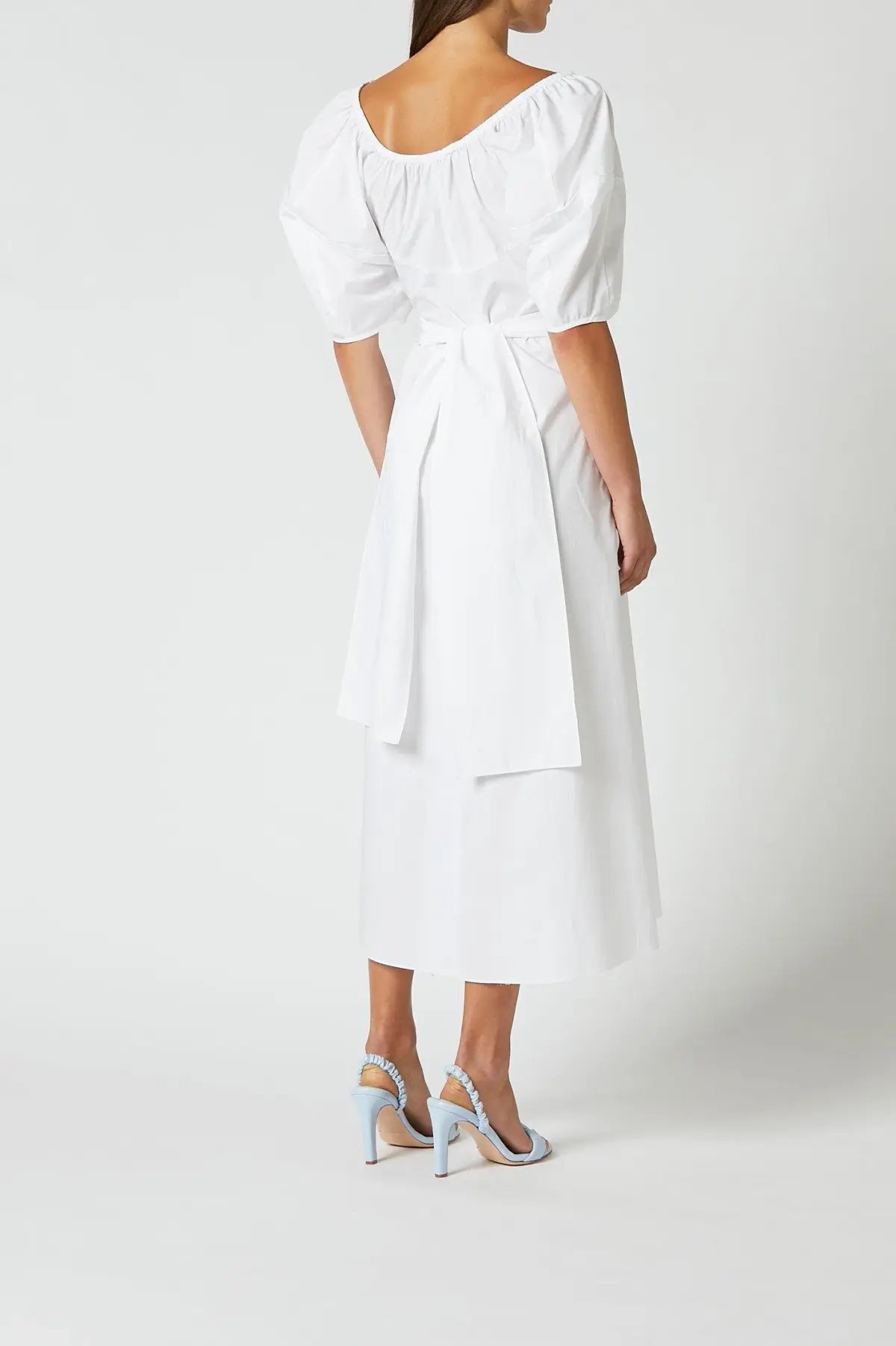 Scanlan Theodore White Cotton Maxi Dress White Size 6 photo 4