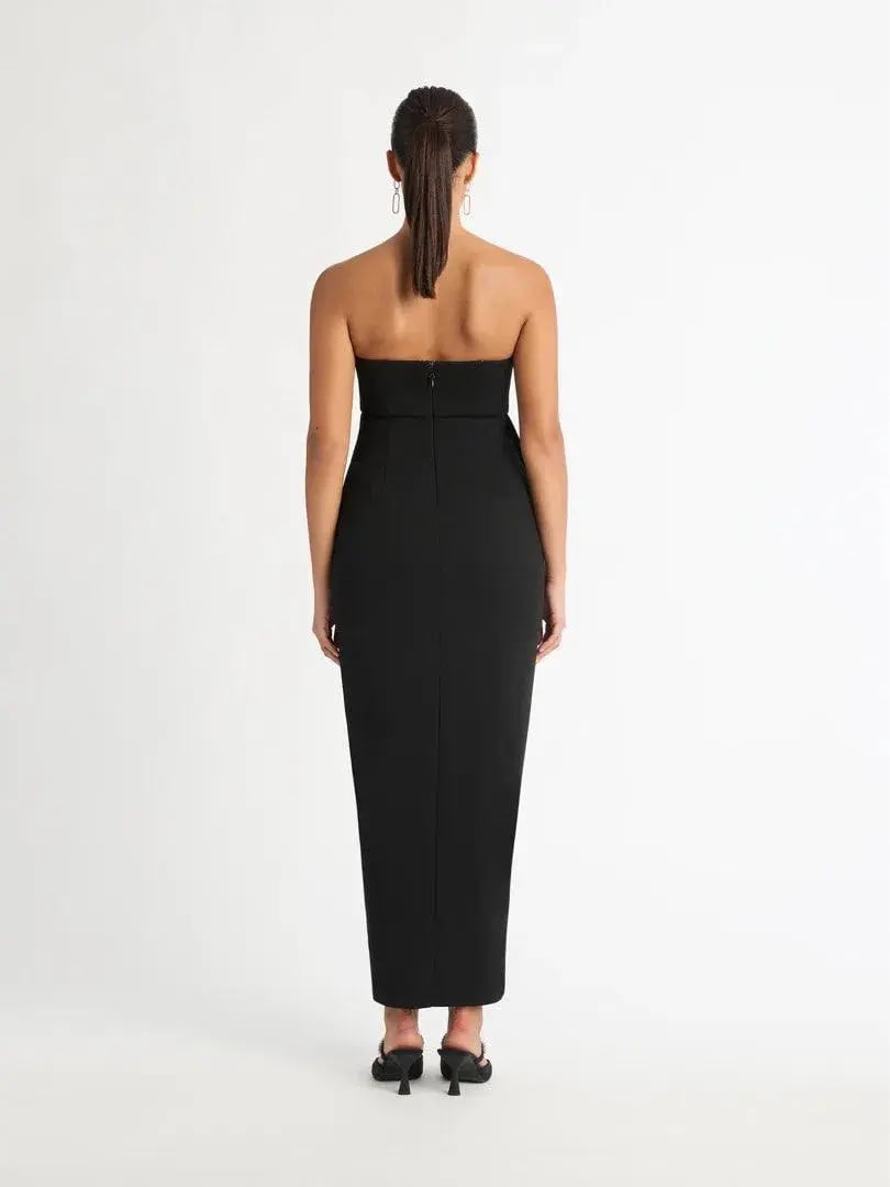 Sheike Origami Maxi Dress in Black Size 8 photo 2