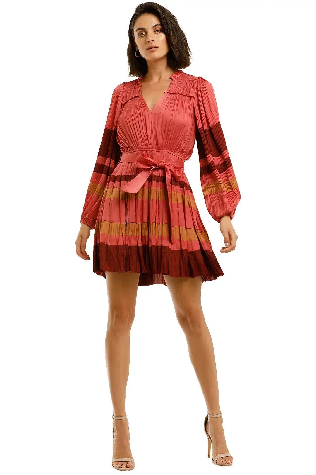 Ulla Johnson Alia Long Sleeve Short Dress in Cerise Size 12 photo 4