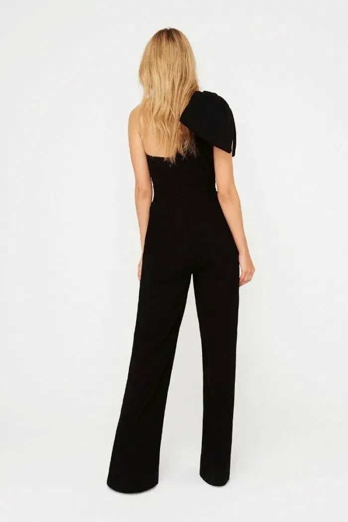 Sheike Fairmont One Shoulder Jumpsuit Black Size 14 photo 2