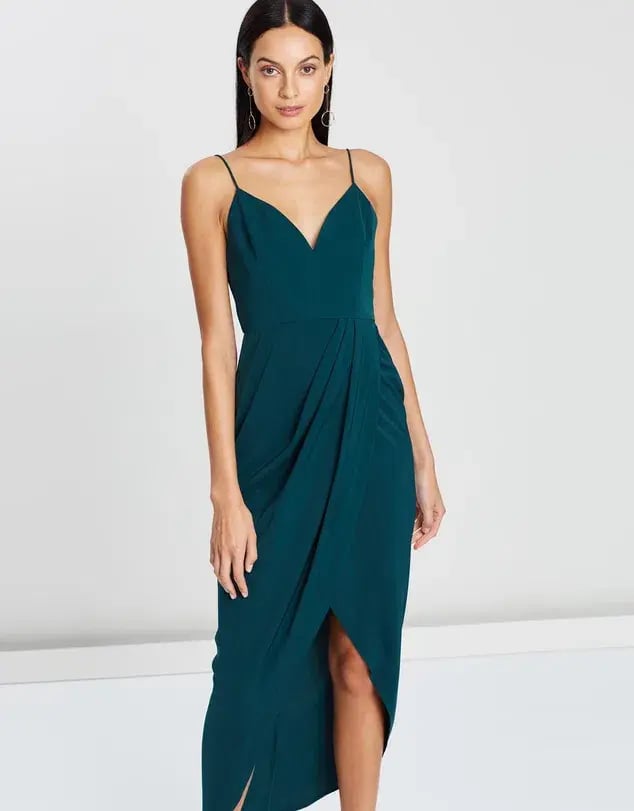 Shona Joy Core Cocktail Dress in Seaweed Green Size 6 photo 4