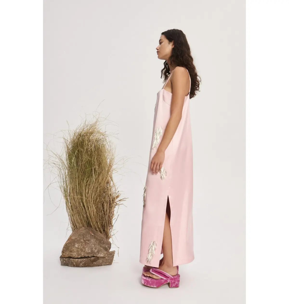 Alemais Cindy Embellished Slip Dress Pink Size AU 6 photo 2