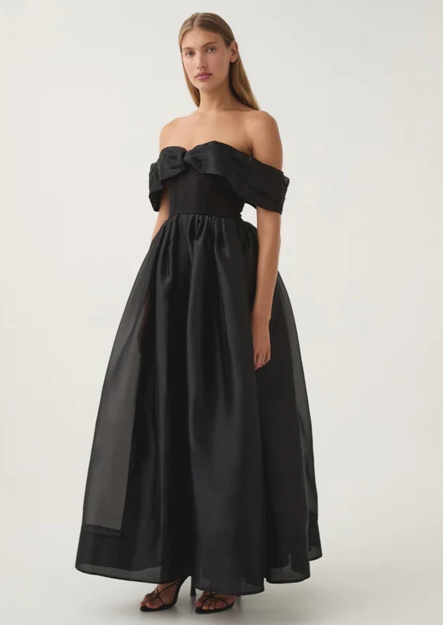 Aje Cordelia Corseted Maxi Dress, Black photo 3