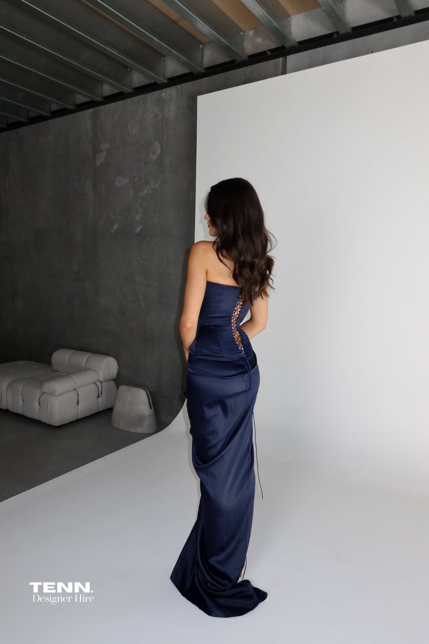 Lia Stublla x TENN Bianca gown - Navy photo 4