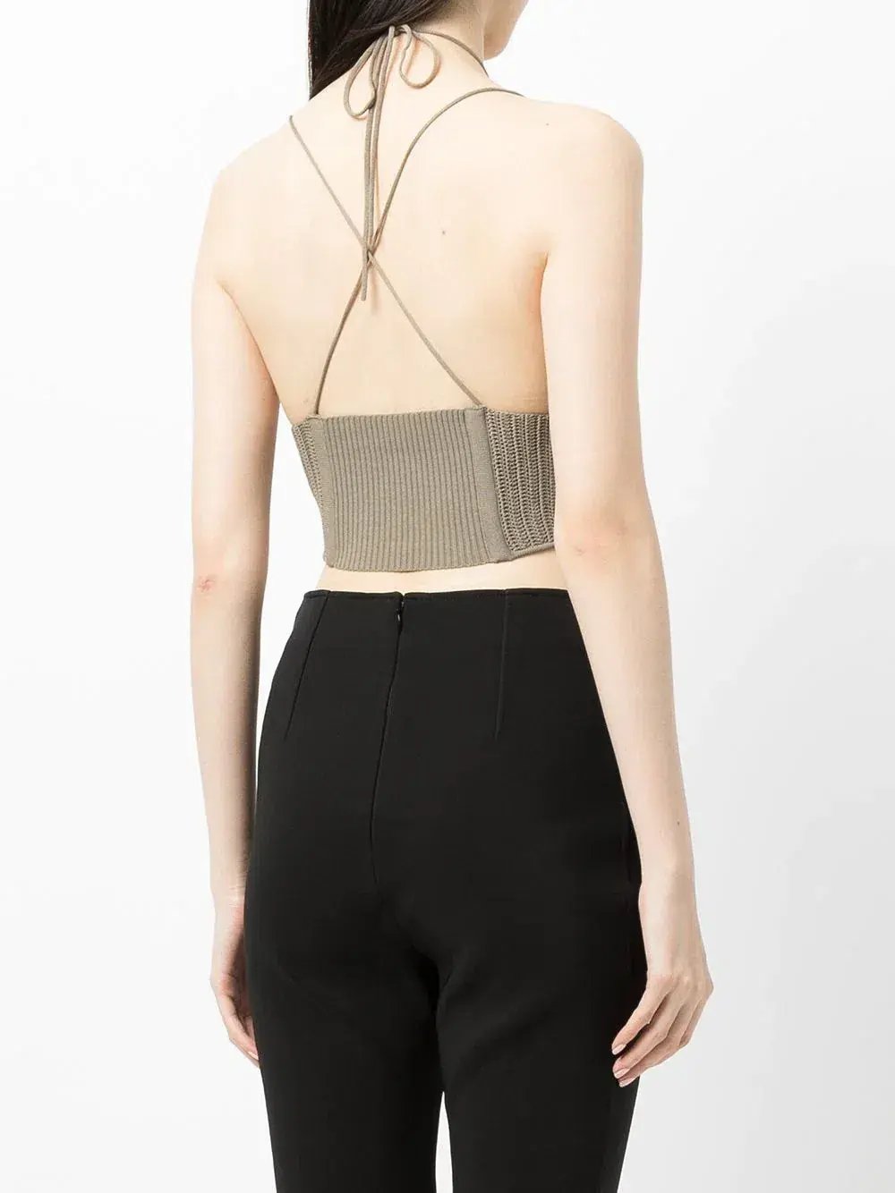Dion Lee Khaki Crochet Tie Corset Khaki Size 8 photo 2