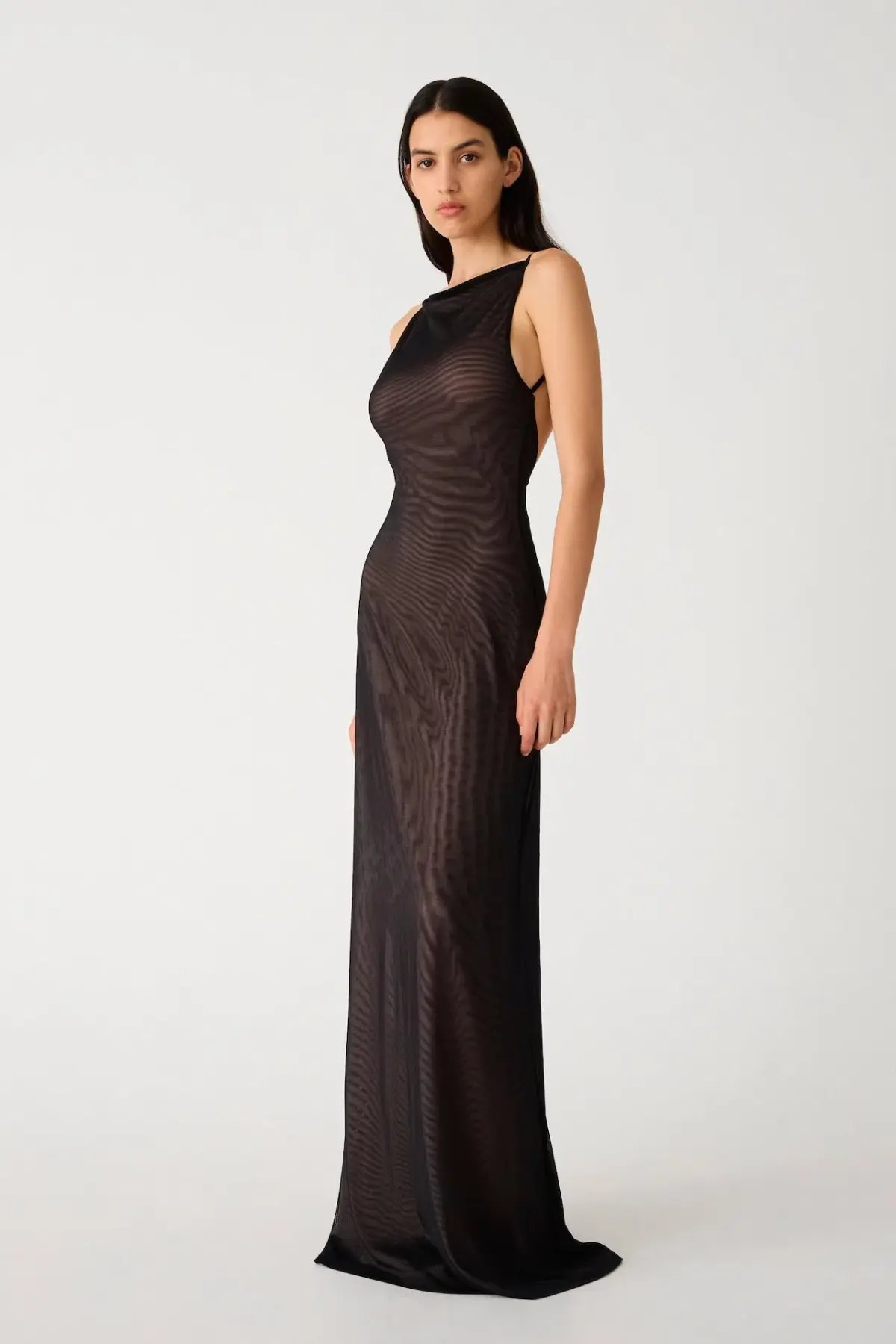 Misha Nina Mesh Dress Black Size 10/M photo 2