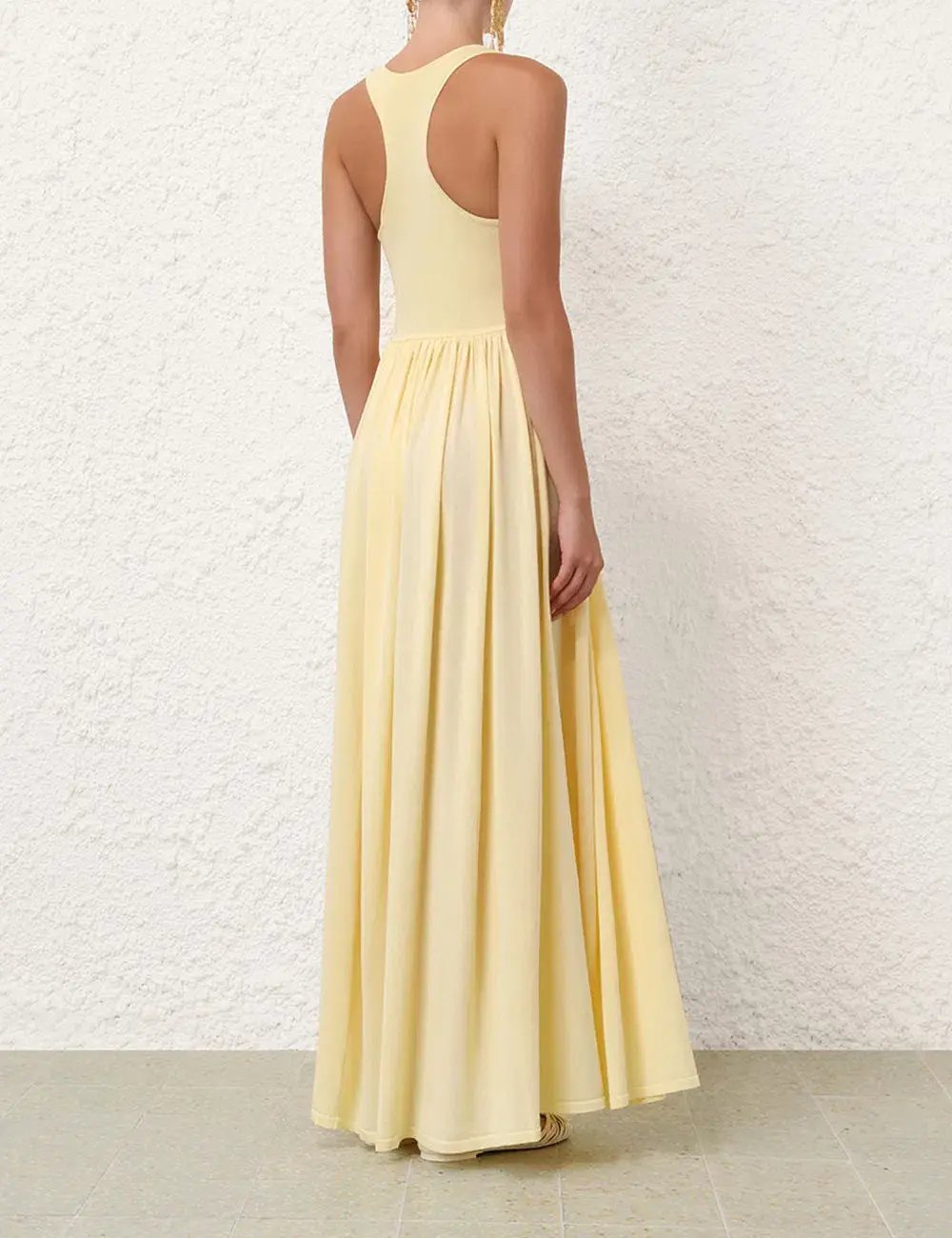 Zimmerman Harmony Metallic Yellow Tank Dress Size AU 8 photo 2