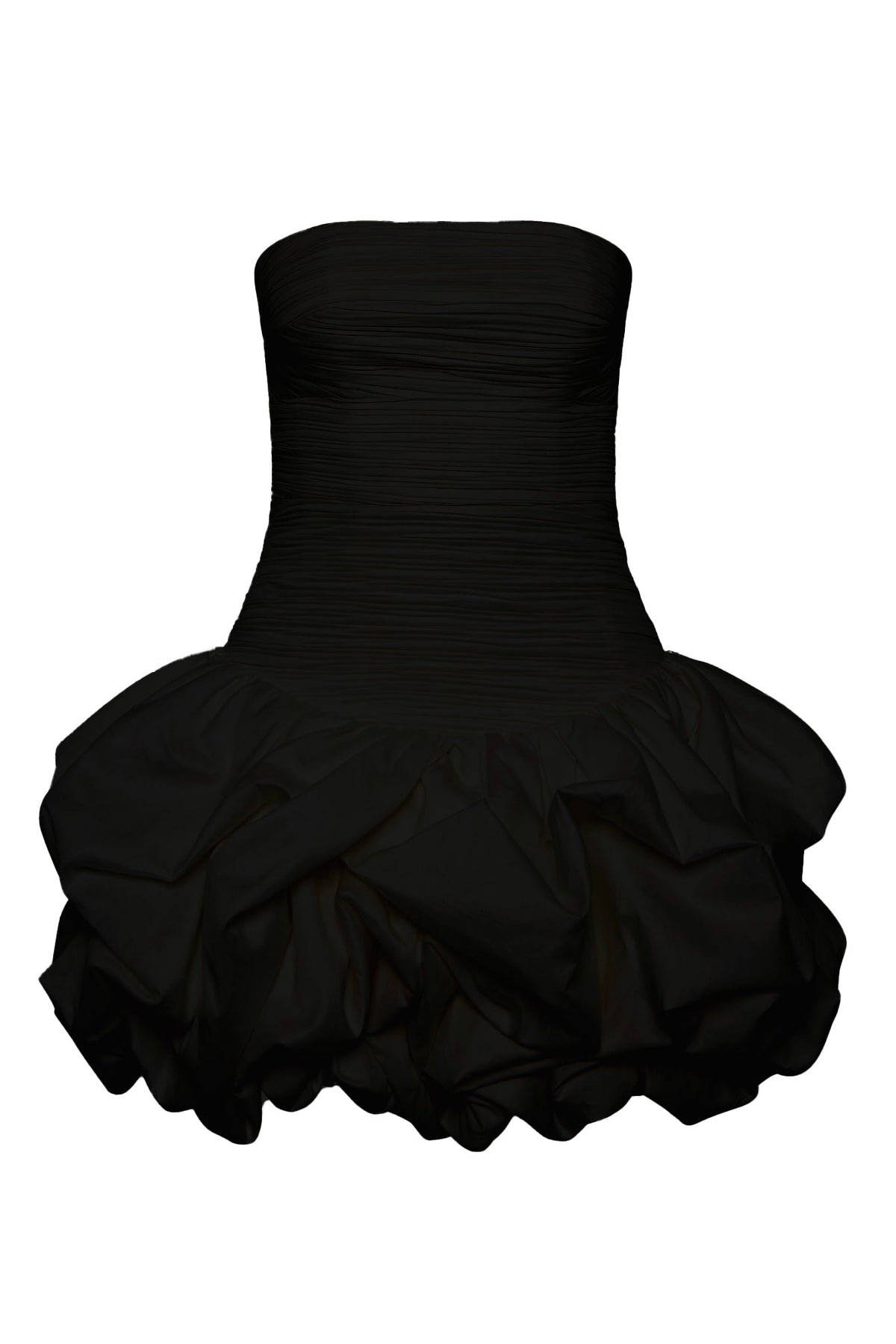 Violette Bubble Hem Mini Dress in Black photo 4