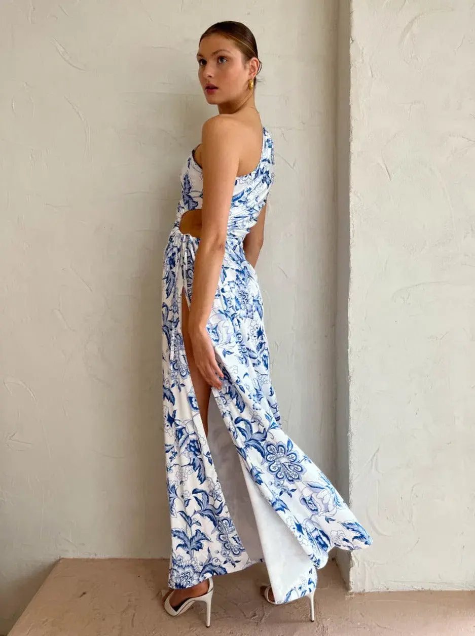 Sonya Maxi Dress in Blue Paisley Size  AU 14 photo 4