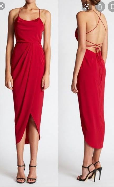 Lace Up Cowl Dress photo 3