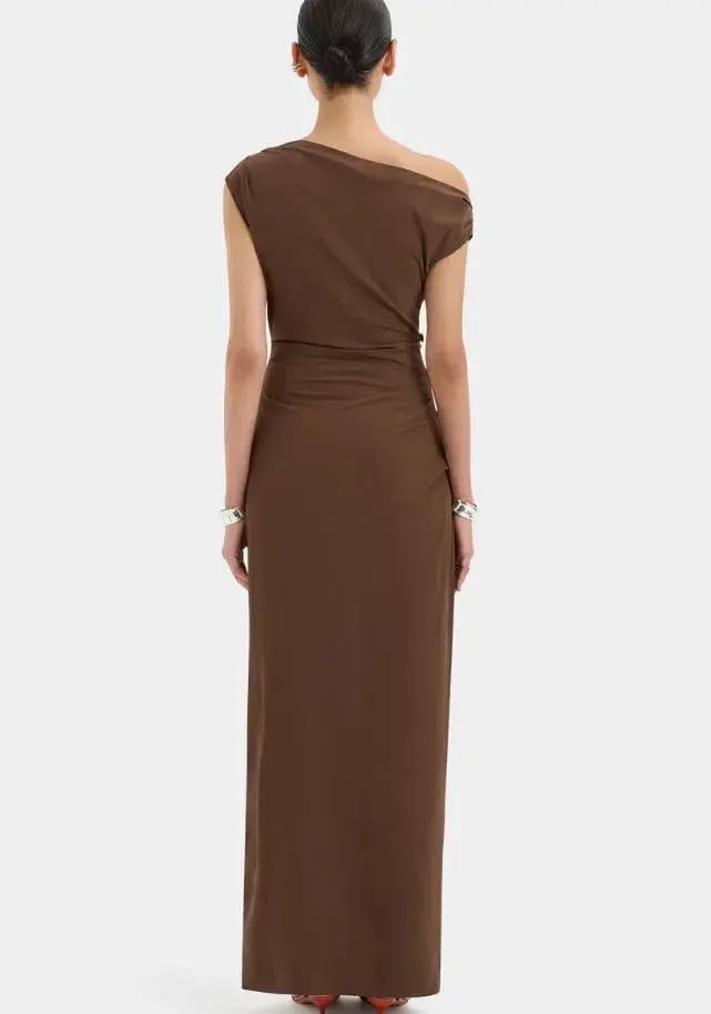 Sir Sol Off Shoulder Gown in Mocha Size 1/8 photo 2