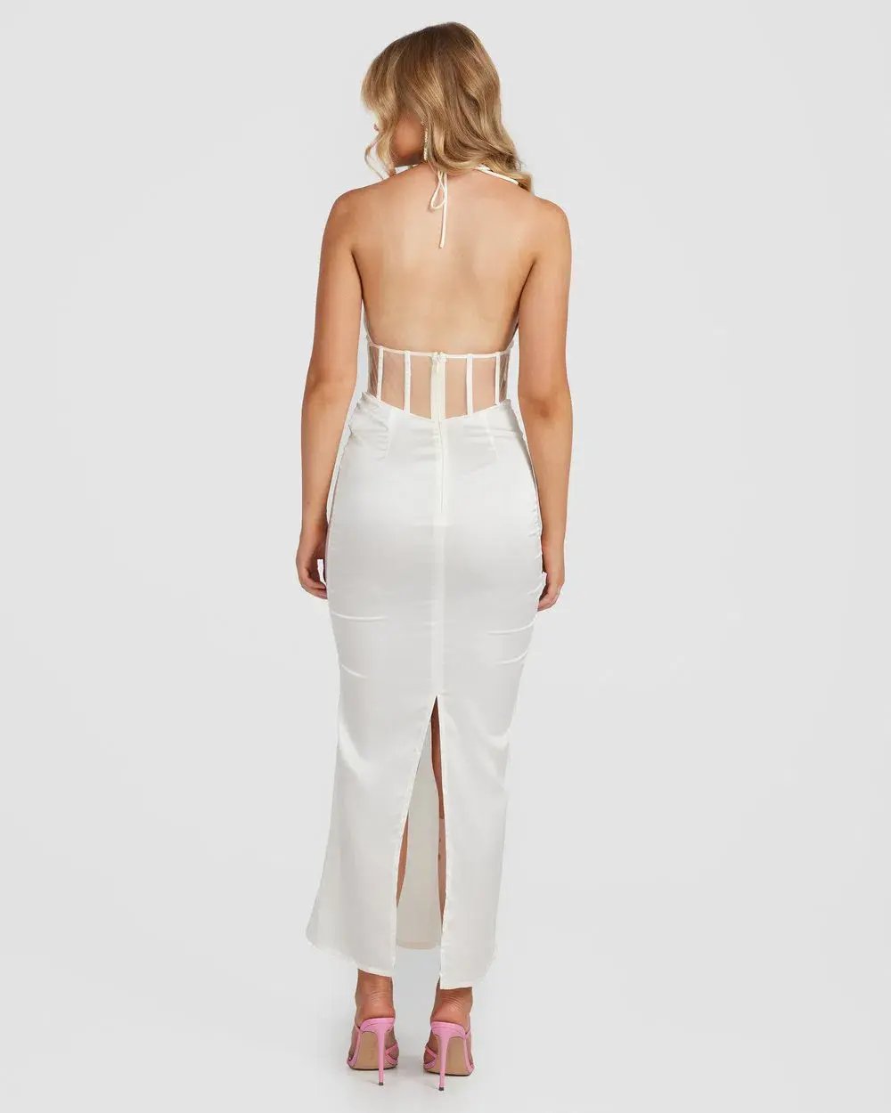Derma Department Harlow Midi Dress White Size 10 photo 3