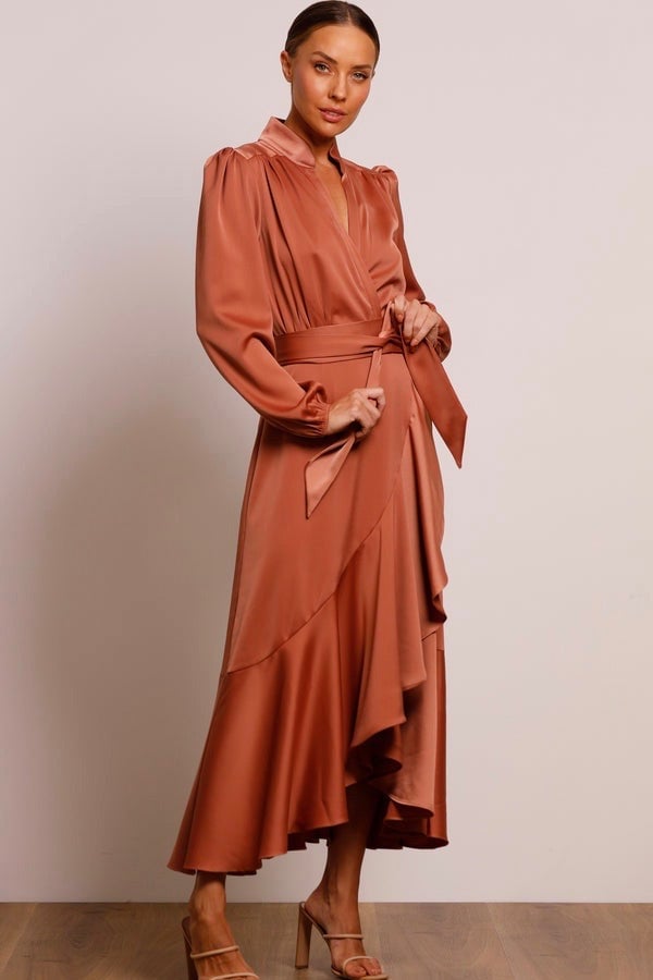 PASDUCHAS PINNACLE SLEEVE MIDI DRESS - CINNAMON photo 3