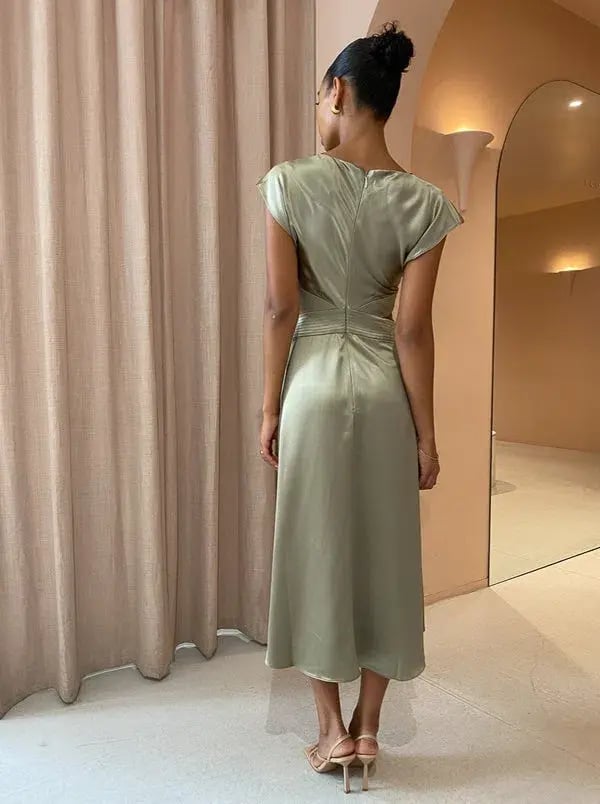 Acler Plympton Dress Moss Green Size 6 photo 2