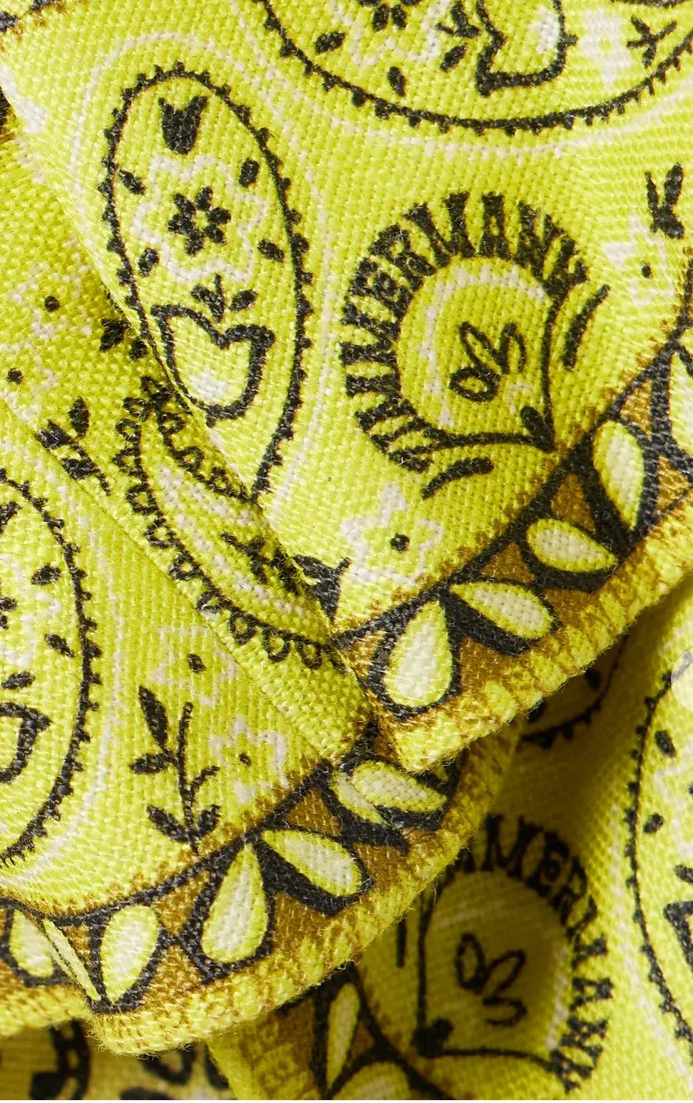 Zimmermann Matchmaker Cutout Ruffle Mini Dress Paisley Pattern Yellow Bandana Size 3 / AU 14 photo 3