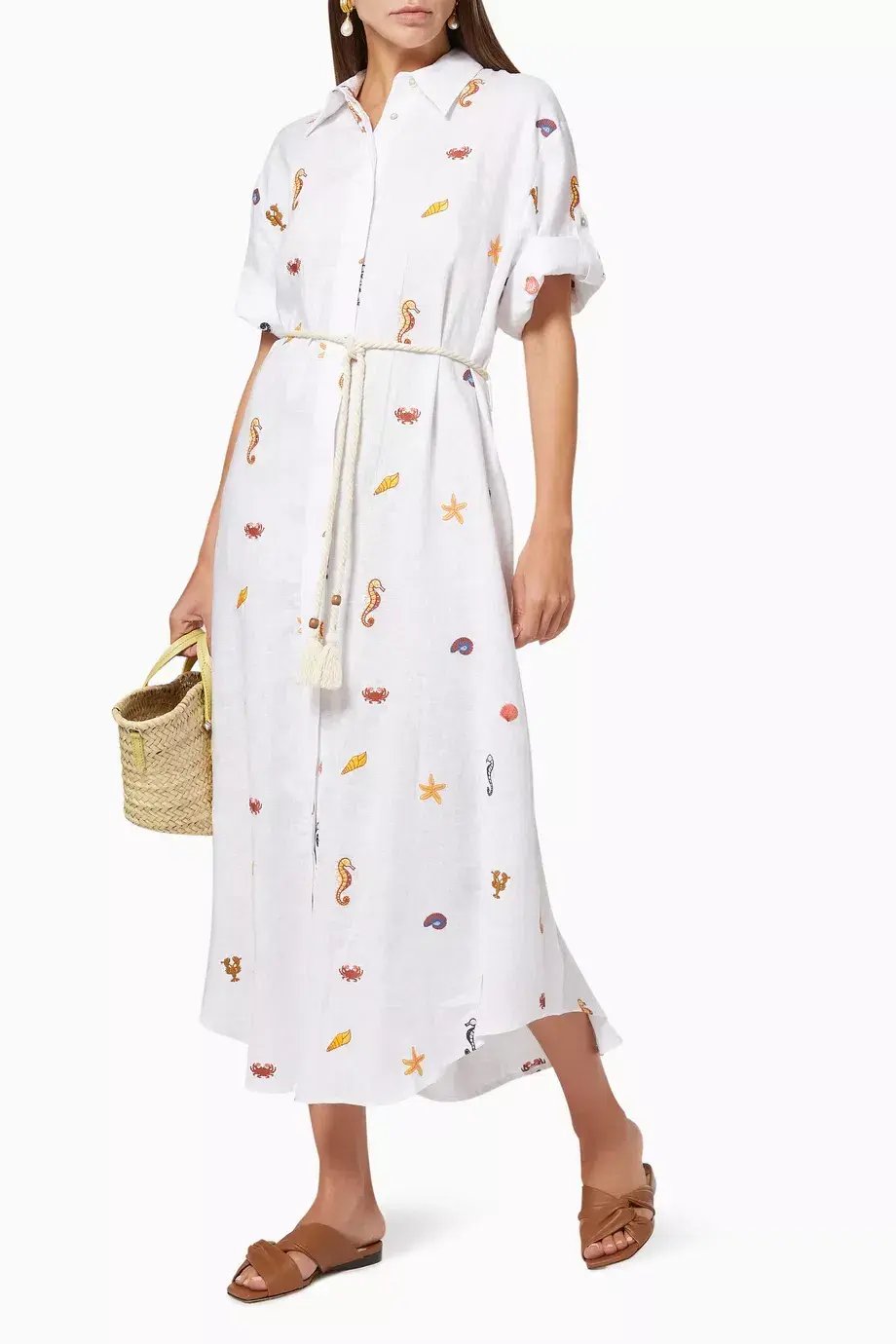 Alemais Under The Sea Shirtdress Ivory Size 8 photo 2