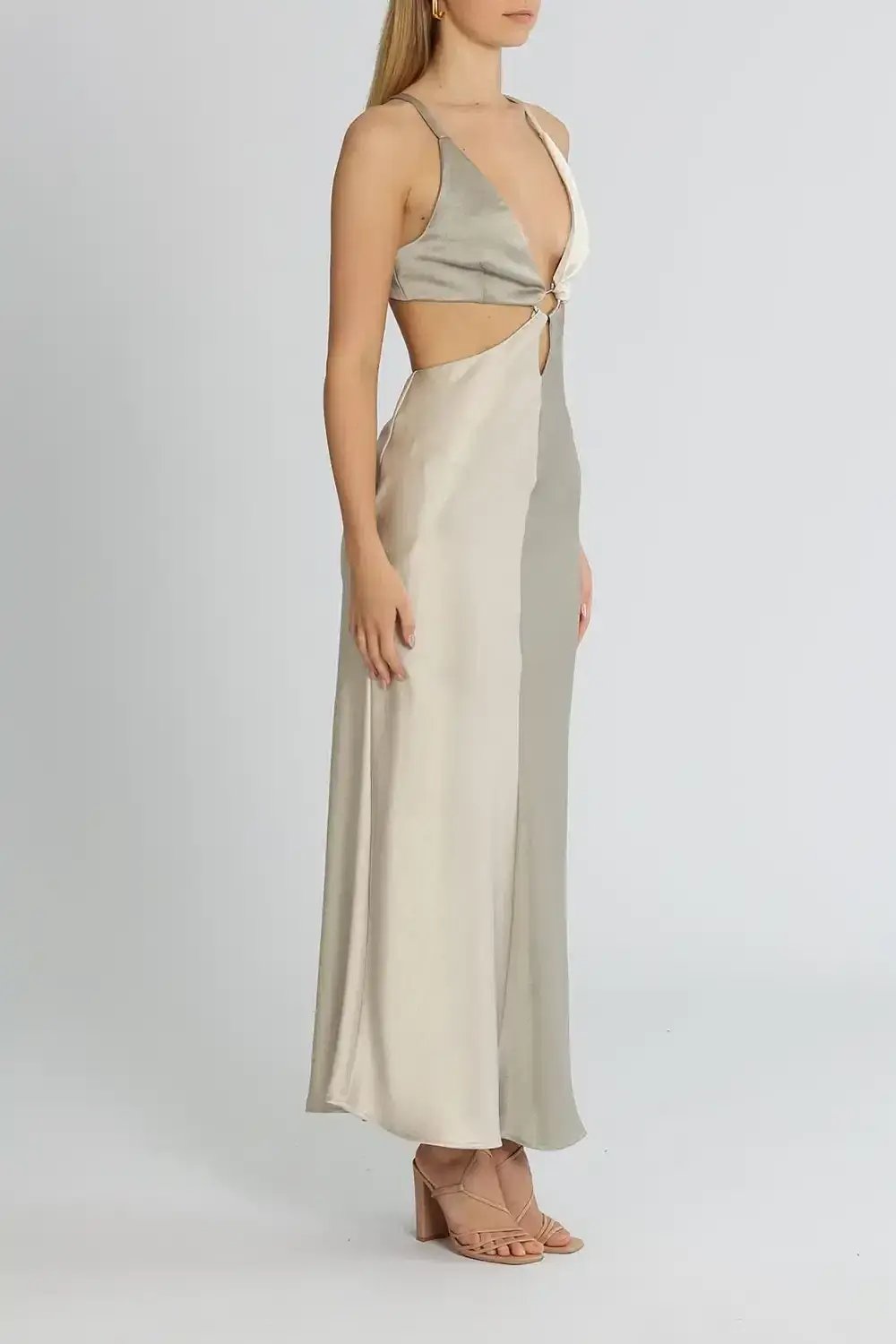 Bec & Bridge Felix Maxi Dress Grey Size 8 photo 2