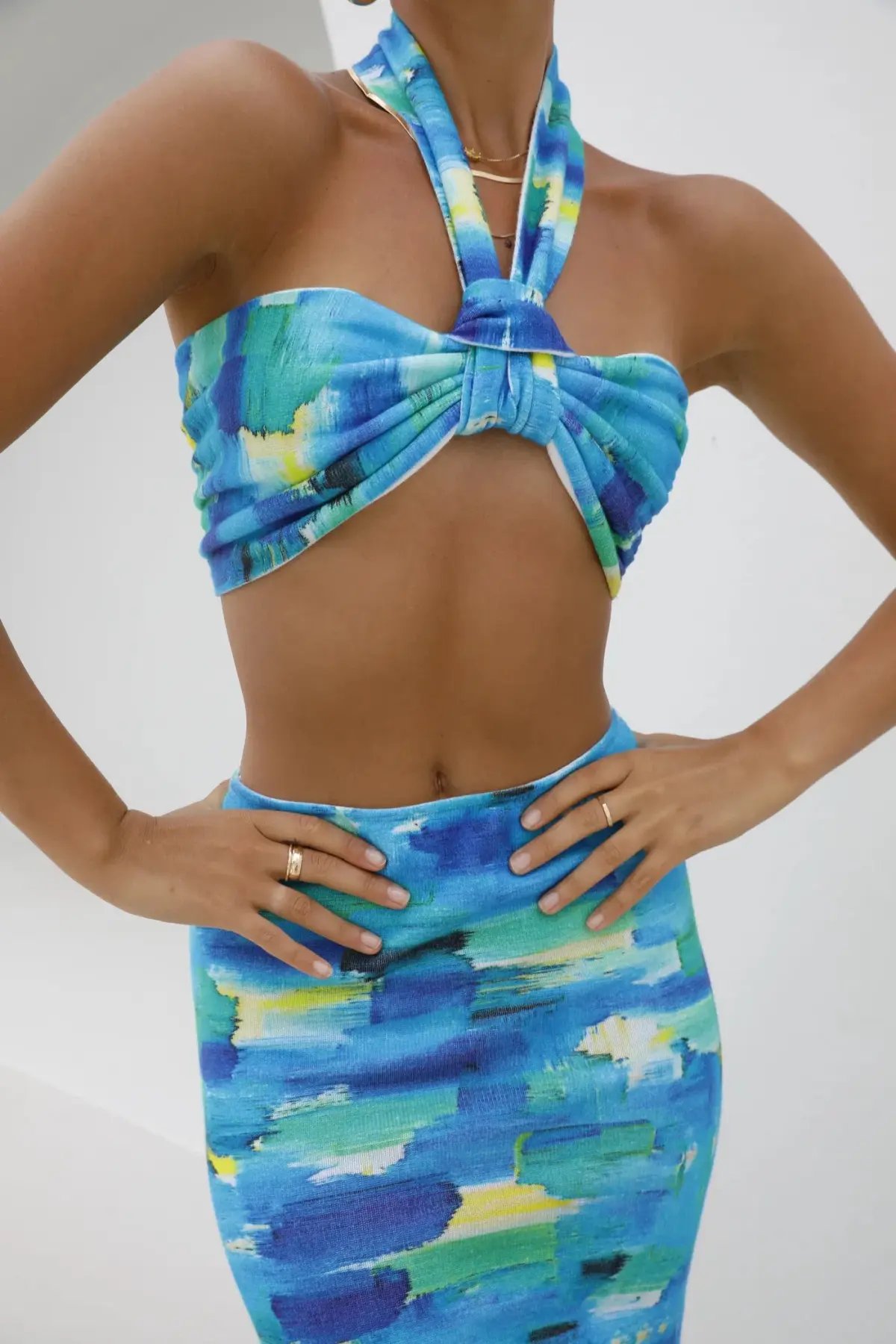 Asta Resort Carmen Top and Skirt Set Ocean Size 6 photo 4
