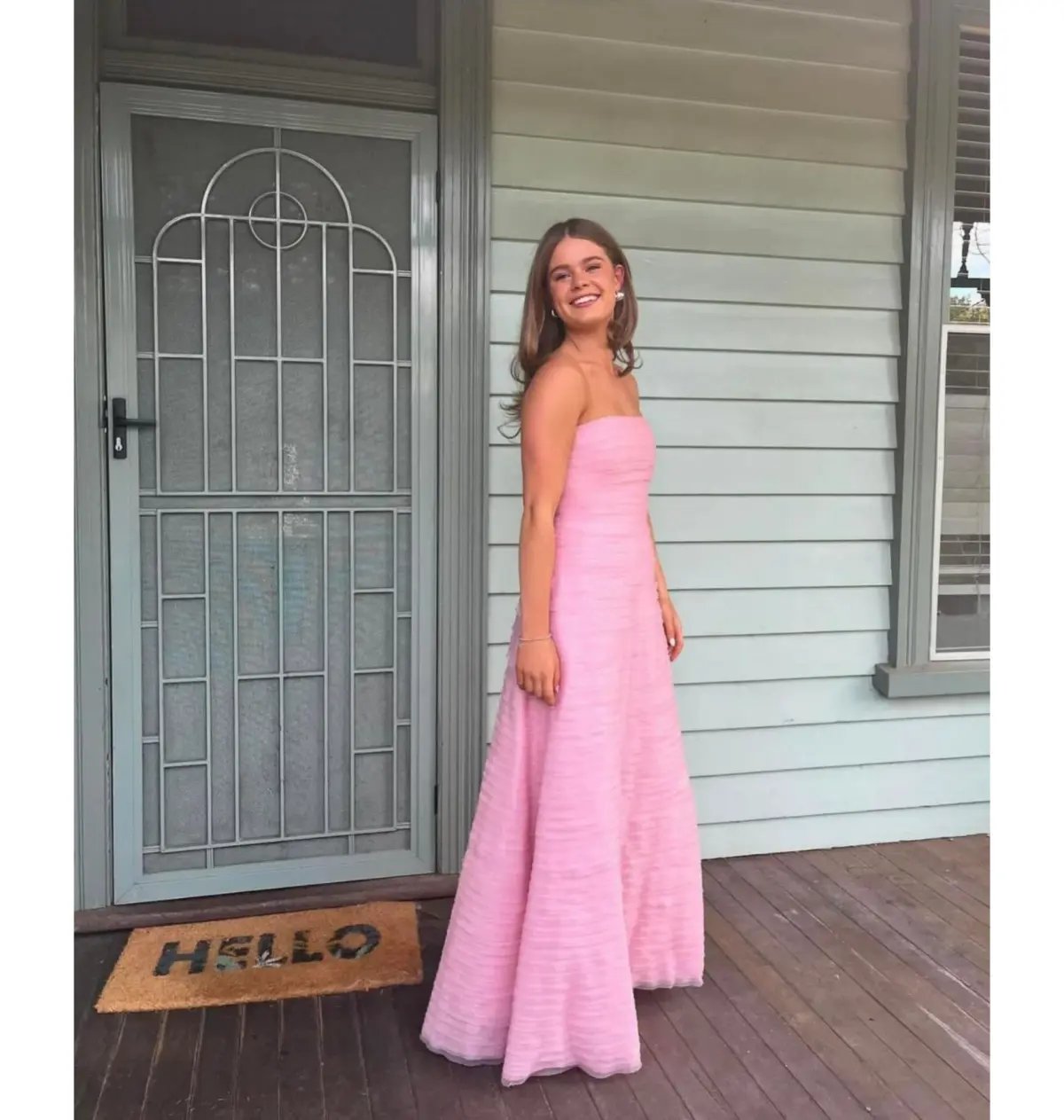 Aje Soundscape Maxi Dress Chalk Pink Size AU 8 photo 4