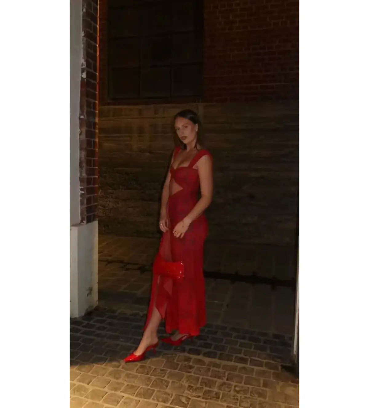 She is Ollá Imogen Maxi Dress in Cherry Red Size AU 10 photo 4