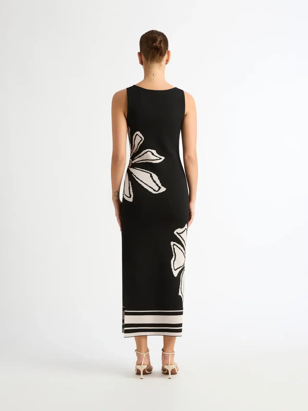 Sheike Knit Midi Dress Black Size 6 photo 2