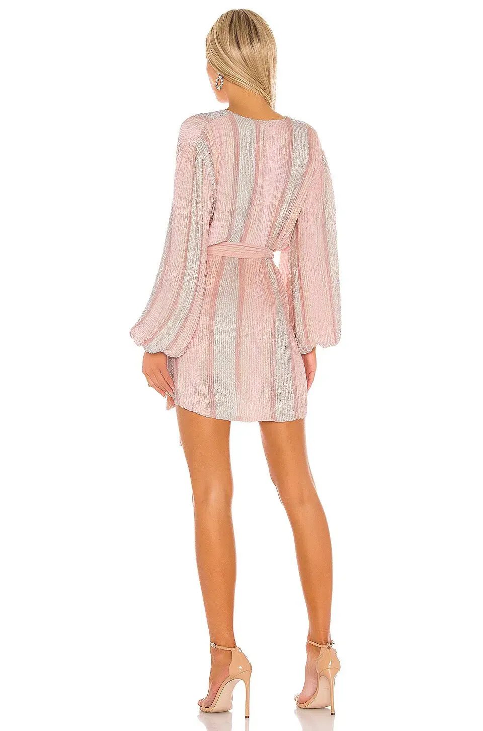 Retrofete Gabrielle Robe Dress Pastel Pink Stripes Size XS photo 3