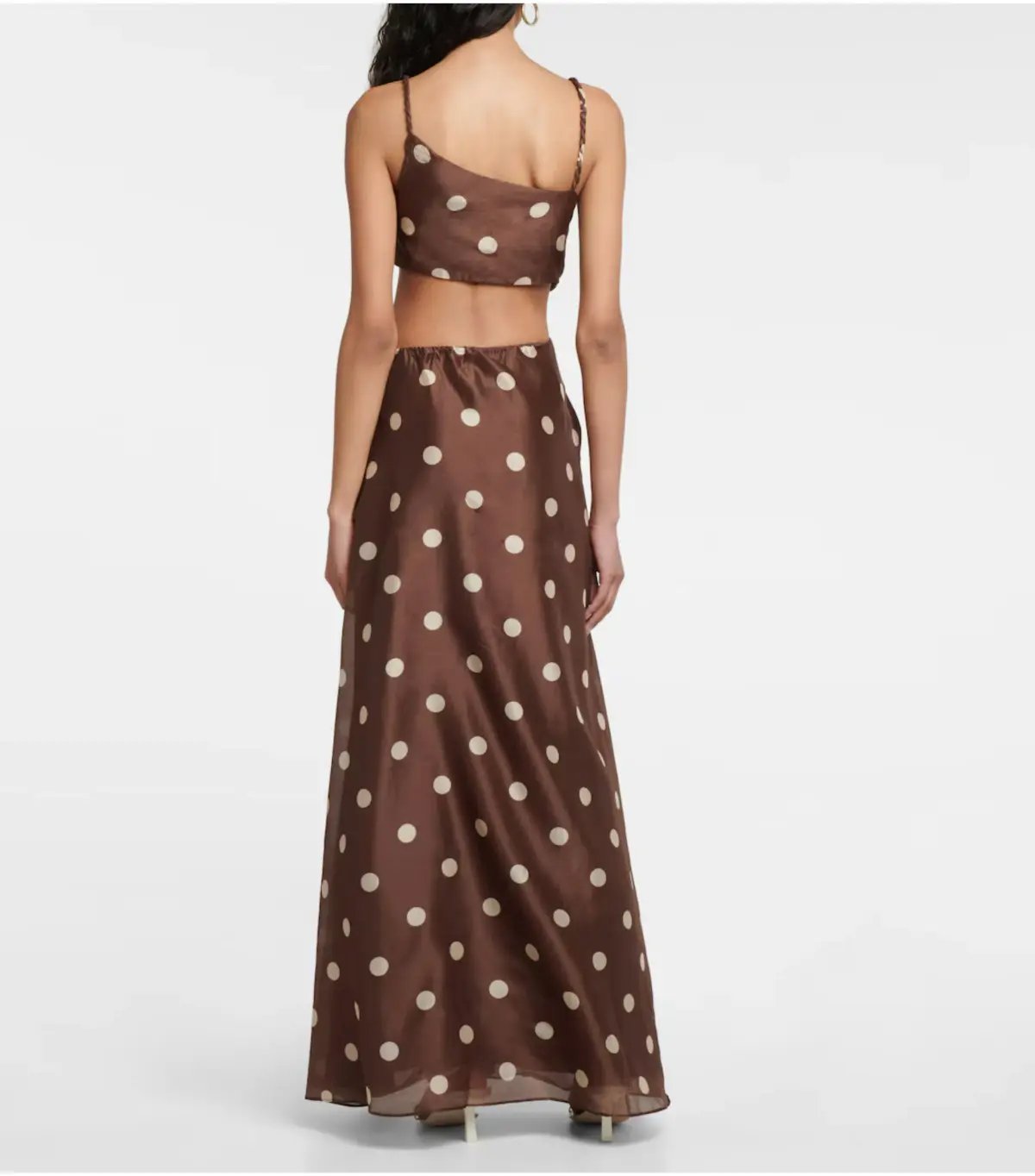 Sir The Label Vivi Asymmetrical Cut Out Dress in Marlon Polka Dot Print Size 1 / AU 8 photo 2