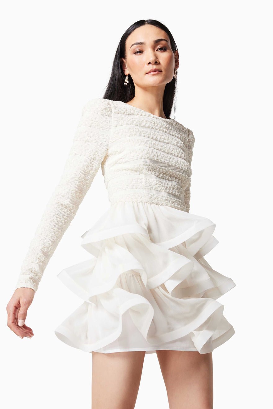 Elliatt Sophisticate Dress - Ivory photo 3