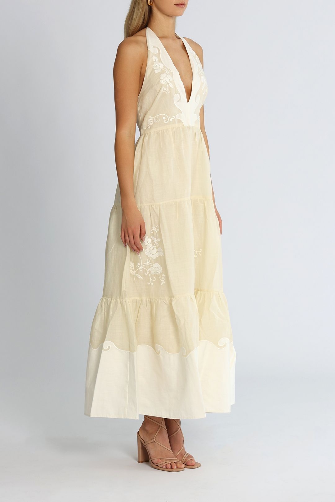 Marie Midi Dress - White photo 2
