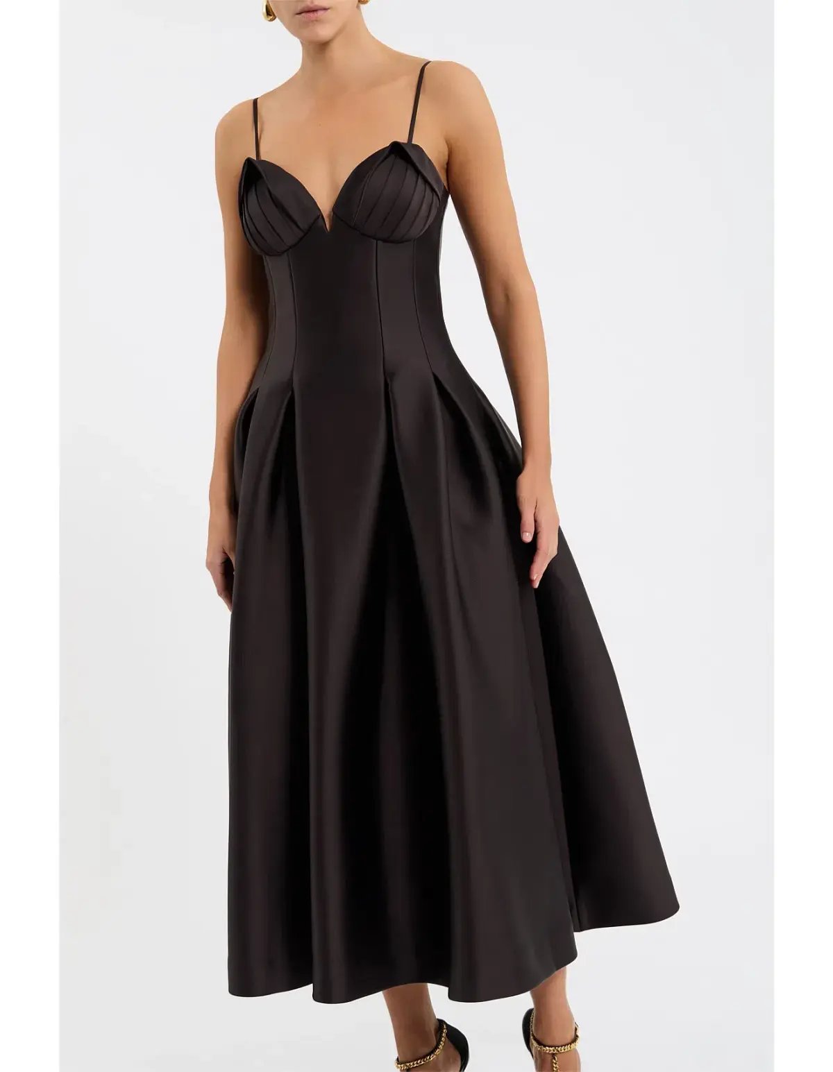 Rebecca Vallance Saskia Midi Dress Chocolate Size 10 photo 2