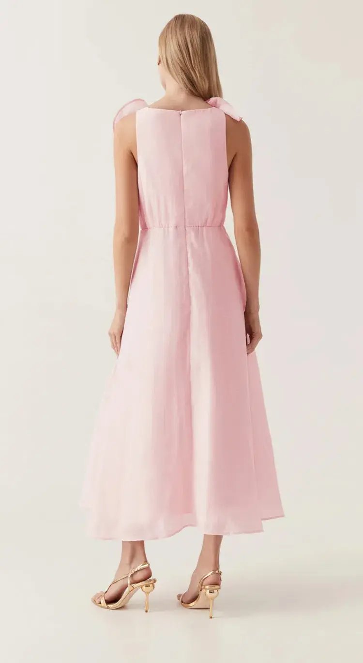Aje Genesis Midi Dress in Pink Size 6 photo 2
