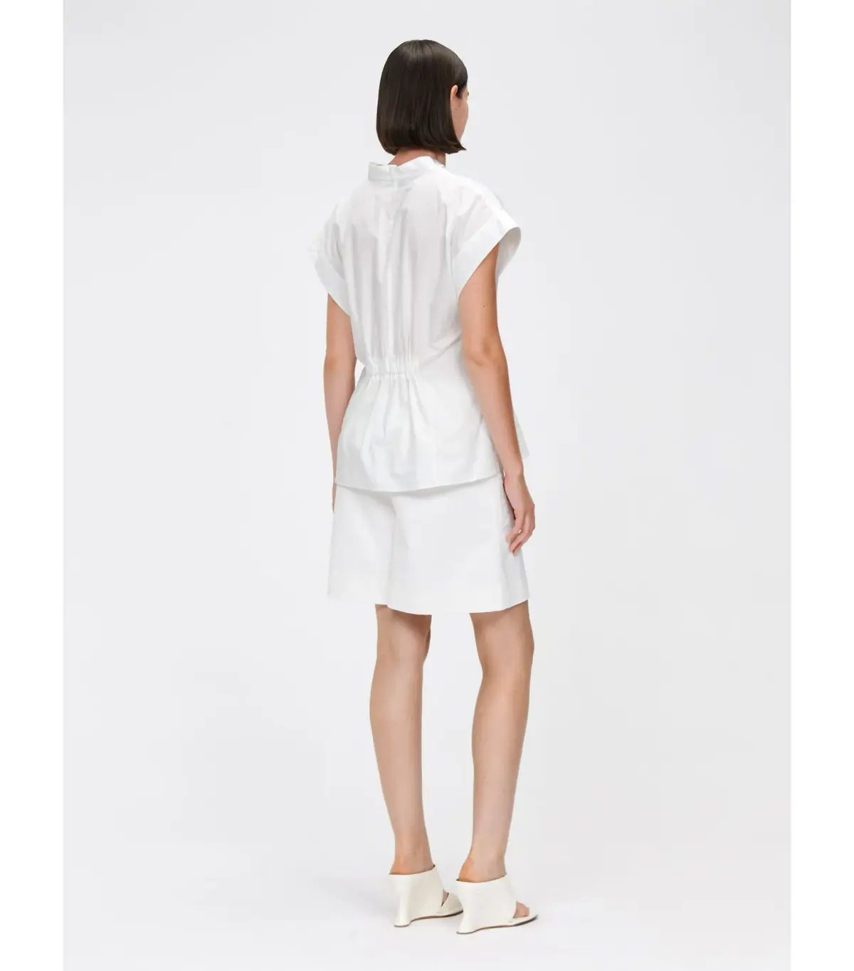 Veronika Maine Good Earth Cotton Tie Shirt Off White Size 16 photo 3