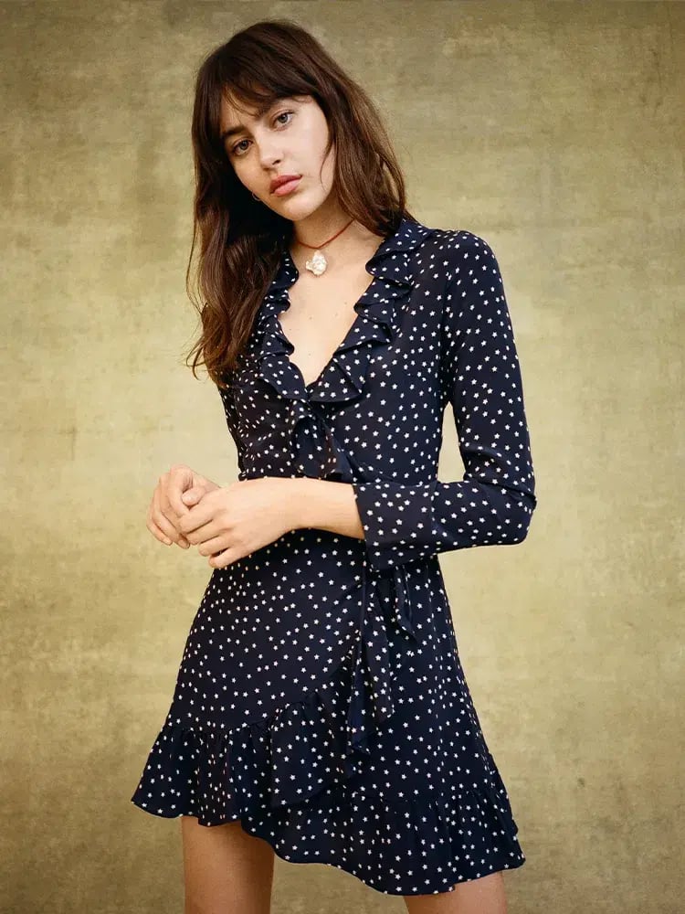 Realisation Par The Alexandra Mini Dress Navy Star Size M / AU 10 photo 2