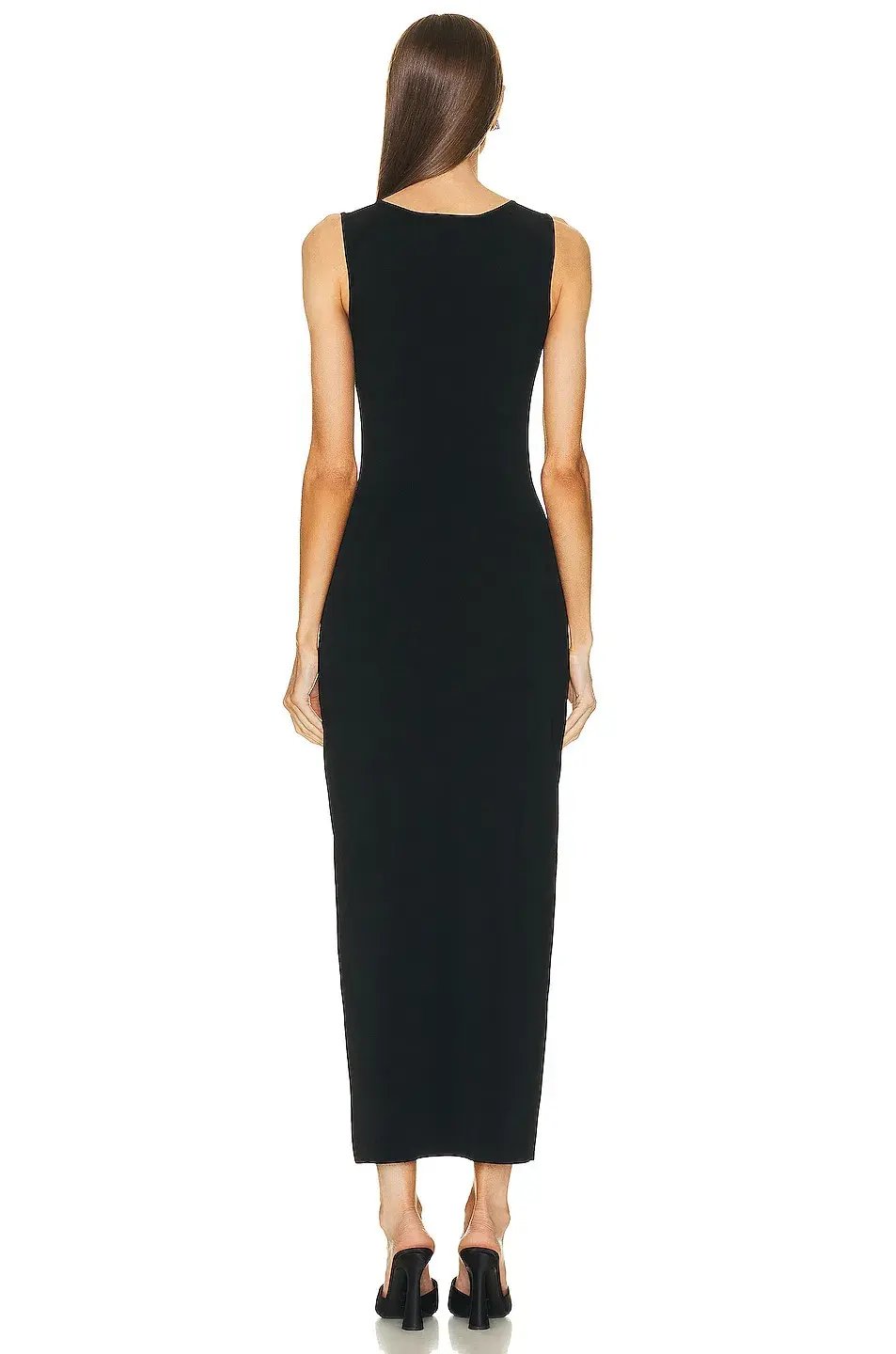Christopher Esber Crystal Lattice Column Midi Dress Black Size 6 photo 3