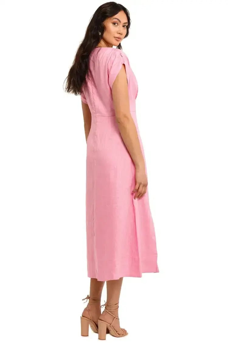 Nicholas Crissy Dress in Flamingo Pink Size 16 photo 3