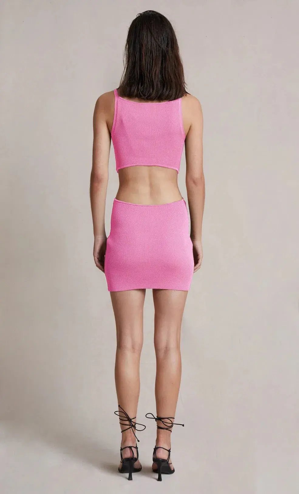Bec & Bridge Mason Knit Mini Dress Pink Size 10 photo 4