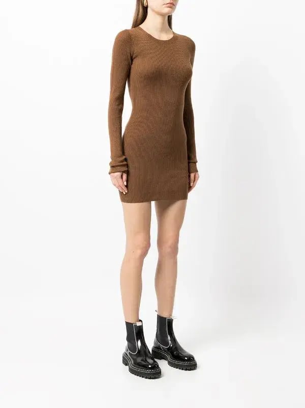 Bec & Bridge Freya L/S Mini Dress Chocolate Size 10 photo 2