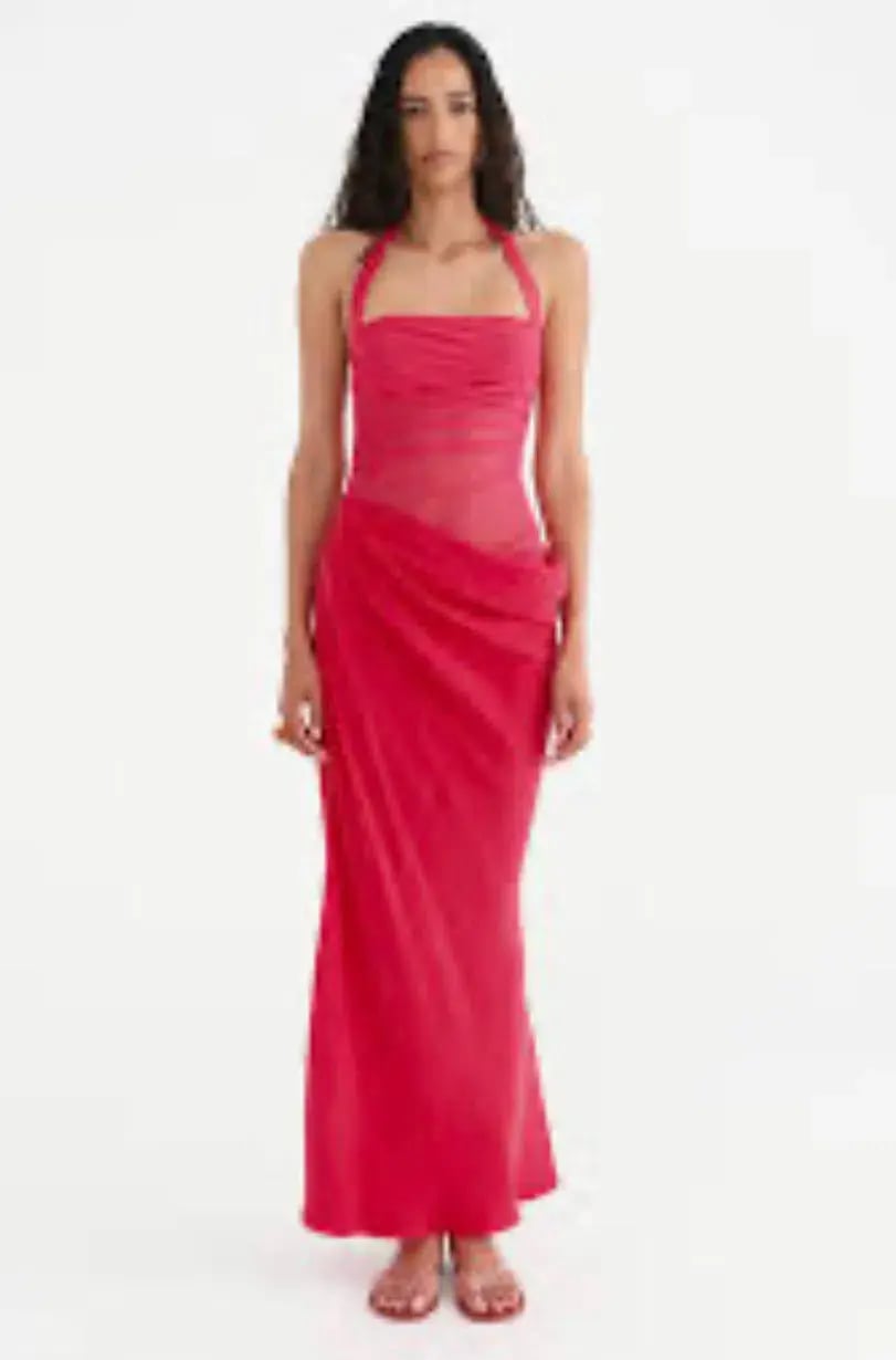 Benni Gina Maxi Dress Watermelon Size 6 photo 3
