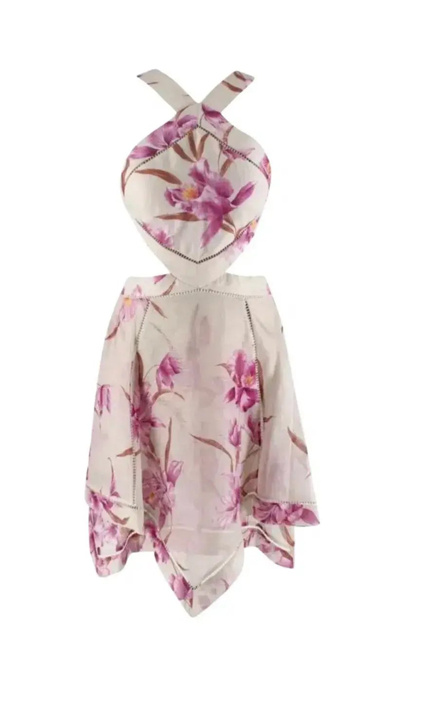 Zimmermann corsage floral print scarf mini dress size 2 photo 3