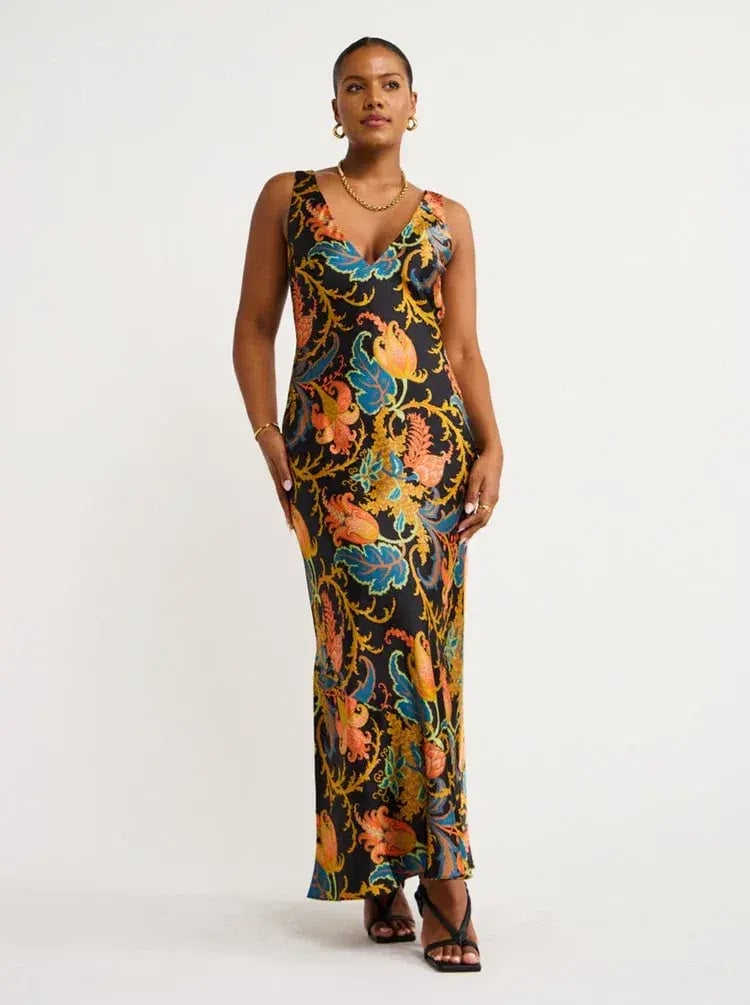 Sir The Label Artiste V Neck Slip Maxi Dress Deschamps Size 0/AU 6 photo 2