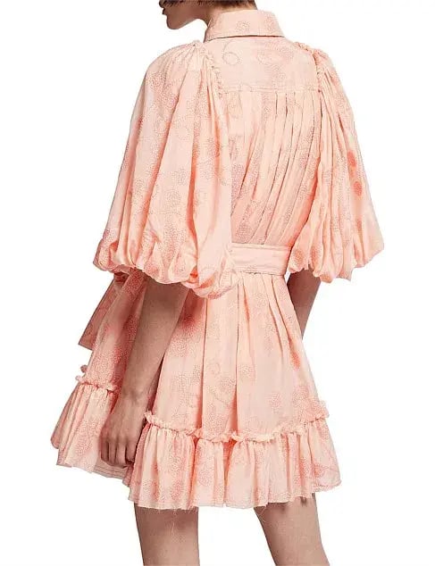 Aje Textural Mini Dress Peach Size 8 photo 2